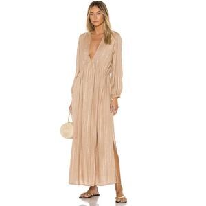 SUNDRESS Chicago Long Dress Maxi XS/S Roma Cafe Au Lait Boho Preppy Resort